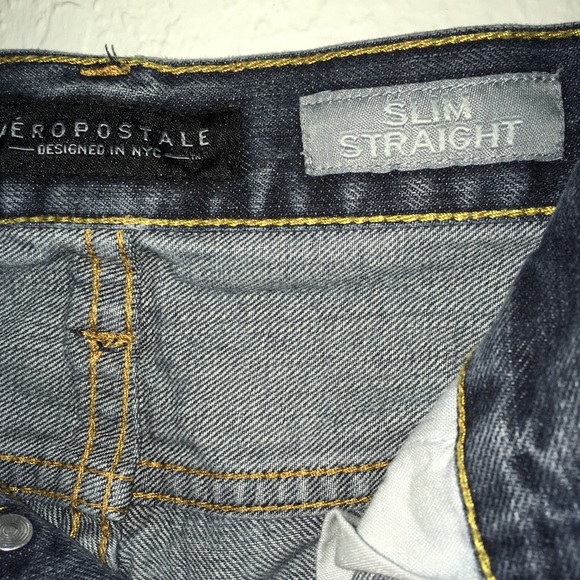 Mens aeropostale slim straight dark wash jeans 29 - Picture 4 of 8
